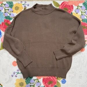 The Workshop Brown Mockneck Sweater